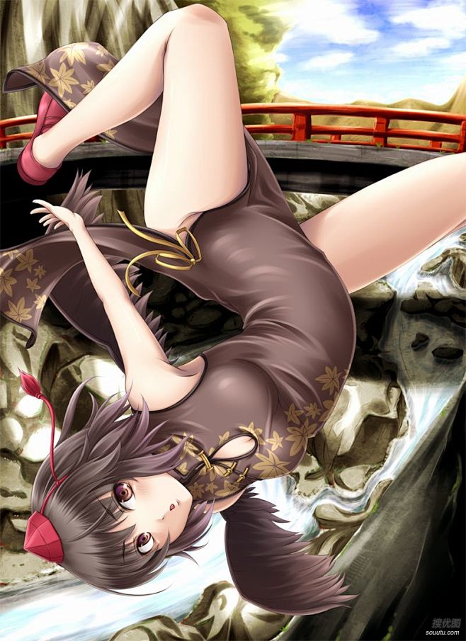 穿旗袍的性感动漫美女4