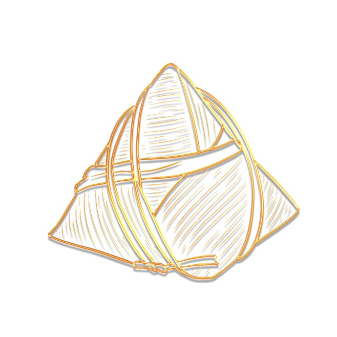端午端午节立体浮雕金色线描线条粽子