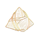 端午端午节立体浮雕金色线描线条粽子