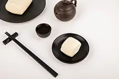 白底白面馒头早餐面点面食美食摄影图