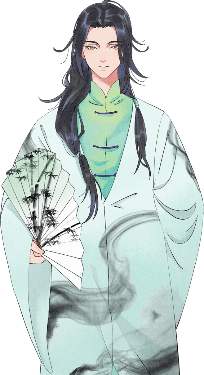 古风唯美人物插画素材-民国男