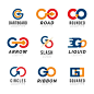 GO字母logo标志矢量图素材