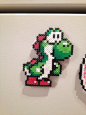 Green Yoshi Perler by toogill on DeviantArt