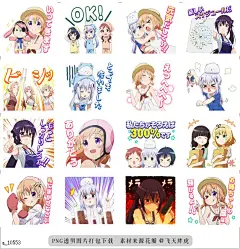 a@飞天胖虎 line贴图表情包贴纸Talking GochiUsa Stickers Vol. 2  The residents of R