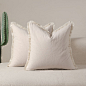 Sanmadrola Throw Pillow Covers Decorative Linen Fringe Throw Pillow Covers Cozy Boho Farmhouse Cushion Cover with Tassels Soft Accent Pillowcase for Couch Sofa Bed Living Room Home Decor 2 Set 18X18 - Walmart.com : Buy Sanmadrola Throw Pillow Covers Decor
