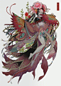 鬼魅画风~妖气满满~
插画师：七原しえ ​​​​