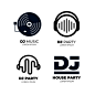 DJ，音乐电台logo标志矢量图素材