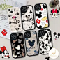 MissConnie Fashion Cartoon Disney Case Compatible For iPhone 7 8 Plus XR 11 13 14 12 Pro Max XS Max X 6 6s Plus SE 2020 Lovely Mickey Mouse Couple Shockporoof Soft Tpu Cover