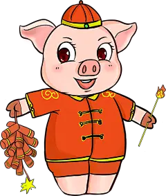 卡通可爱小猪插画