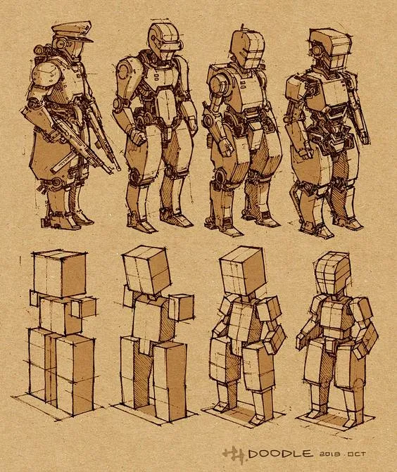 ArtStation - Robot design / Form study, Howard Hsu - #ArtStation # ...