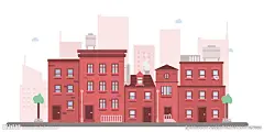 AI简单绘制城市建筑插画