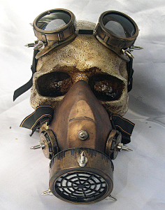 steampunk蒸汽朋克复古眼镜防毒面具防风镜哥特cos道具黄金猎鹰者