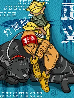 炫彩涂鸦夸张漫画设计插画