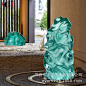 户外防水定制玻璃钢雕塑-Led仿真蓝宝石树脂灯园林雕塑灯