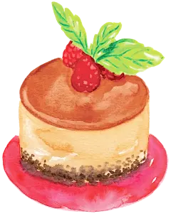 手绘卡通可爱生日蛋糕甜点下午茶免扣图