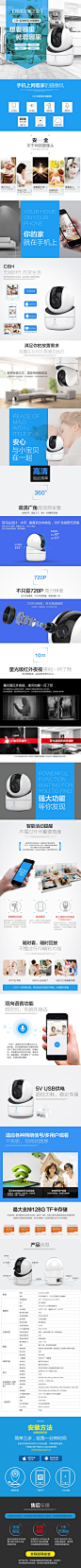 淘宝店铺五金电器商品描述psd分层模板宝贝详情页模版设计素材