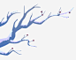 蓝色树枝上的雪高清素材 免抠树枝 冬天装饰 手绘树枝 树枝上 的雪 蓝色 免抠png 设计图片 免费下载