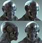 Cyborg Face sketch, Ian Llanas : ZBrush sketch > Render > Paintover