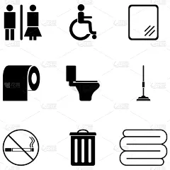 卫生间,图标集,分离着色,男孩,男人,图像,女人,设备用品,矢量,浴室