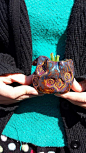 Handmade Ceramic Succulent Planter with OR without succulents. : This planter is handmade by me in my studio in North Carolina. It is one-of-a-kind, and is 2 inches tall and about 2 inches in diameter. It is a