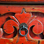 古朴彩漆中式玄关台焖柜红色仿古做旧实木雕花玄关桌供桌明清家具-淘宝网