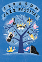 Jarasum Jazz festival poster collection on Behance