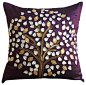 Plum Hope Tree Silk Throw Throw Pillow Cover, 26x26 contemporary-decorative-pillows