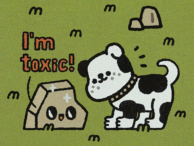 Im toxic! dog smile ...