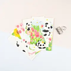 猫的天空之城 pandapanda明信片套装手绘可爱国宝熊猫插画明信片-tmall.com天猫
