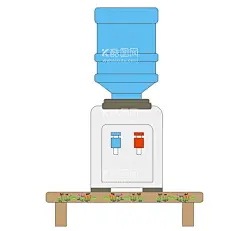 饮水机图标  - 源文件下载【酷图网】水,矿泉水,水桶,饮水机,机器,冷,热,开关,阀门,蓝色,白色,冷水,热水,保温,加热,饮用,健康,过滤,手绘,桶装水,设计,标志图标,其他图标,彩色,CDR