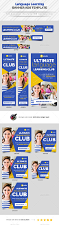 Language Learning Banner Ads - Banners & Ads Web Elements