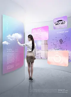 智能屏幕 天气显示 时间汽车 职场美女 智能科技海报PSD12屏幕|天气|显示|职场|美女|智能科技|海报