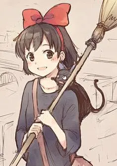 动漫,魔女宅急便,二次元,pixiv,每日一涂,治愈,萌,宫崎骏,ACG,日系,anime,色彩 二次元 插画 手机壁纸 iphone 卡通头像