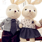 正版情侣砂糖兔公仔大号 兔子娃娃 兔兔娃娃毛绒玩具公仔生日礼物-淘宝网