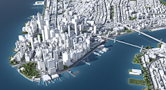 河道里游采集到建筑模型贴图