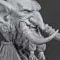 Vol'Jin Bust, Ehren Bienert : This is a bust I sculpted during a little R&D time at Blizzard. Ended up being auctioned off to benefit the Children's Hospital of Orange County at Blizzcon 2017. I had a lot of fun with this.  I started with a rough scul