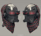 Cyborg Mask, Hristian Ivanov Shyne : The cyborg mask started as VR concept . Then i thought  i should made whole helmet. When i didn't find the shapes i wanted i deleted the whole thing, started again and made it to mask on which i put some cloth and i th