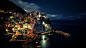 ocean night Europe Italy Manarola cities night sky - 3840
