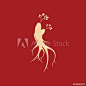Ginseng vector icon illustration design template , #affiliate, #icon, #vector, #Ginseng, #template, #design #Ad