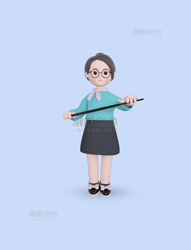 开学开学季c4d老师模型教师节教育行业3...