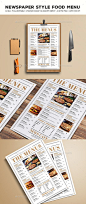 报纸风格的食物菜单 -  Photoshop PSD #business #classic•下载➝https://graphicriver.net/item/newspaper-style-food-menus/19495893?ref=pxcr