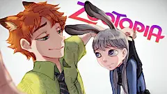 ZOOTOPIA~#JUDY#&amp;#NICK##疯狂动物城##ZOOTOPIA##迪士尼动画##原创手绘# #同人##3D电影##插画##人设##漫画##朱迪##尼克#