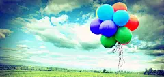 非主流唯美彩色气球桌面壁纸