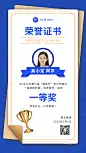 教育行业商务风证书奖状