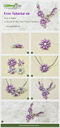 Free Tutorial on How to Make a Chunk Orchid Pearl Flower Necklace: 