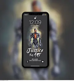 零度品牌设计作品《为#Release Snyder Cut#导剪运动手绘的正义联盟手机及电脑壁纸》