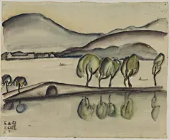 西湖风景之二（白堤）
作者：王悦之
创作年代：1928－1929年
品类：水彩/水粉