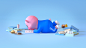 Lazybones Piggy : The character in the short video 'Lazybones Piggy' is named 'Pogg’.Like the title of the video, Fogg is a lazy pig who literally doesn't want to do anything and just plays at home.Fogg has to prepare for employment, but likes to play, ea