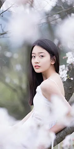 HD全面屏手机壁纸，像是清水出芙蓉般洁白无暇