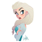 Another #Disney girl for my Friday #doodle. This time, #Elsa from #Frozen ❄️ #drawing #fanart #girlsinanimation #snowqueen